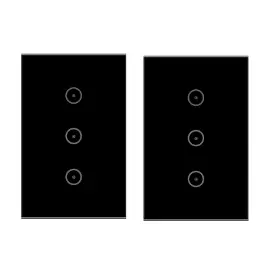Sw102-3-b2-us Jinvoo Wifi Wall Light Touch Panel Switch Remote Control With Smart Phone No