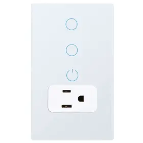Ks-ss002 Keygma Combination Smart Touch Light Switch And Wifi Power Wall Outlet Tuya A