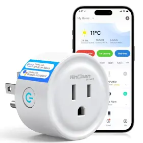 Kinclean 769083019407 Smart Plug Wifi Outlet Compatible With Alexa And Google Assistant Bluetooth