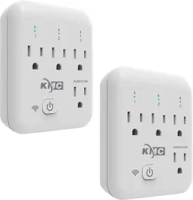 Kmc 743267670332 Smart Tap 2-pack 4-outlet Plug Wifi Outlet Wall Energy Monito