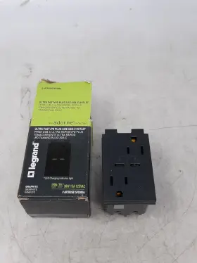 Artusb15p03004 Legrand Ultra Fast Pd Plus Usb-c Outlet 30w 15a Graphite89