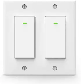 Lesim 705300850903 Smart Light Switch Double Wifi Switches Rose Metal