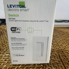 D215s-2rw Leviton 078477363270 Decora Smart Wi-fi Switch 2nd Gen Works With Hey Google Alexa