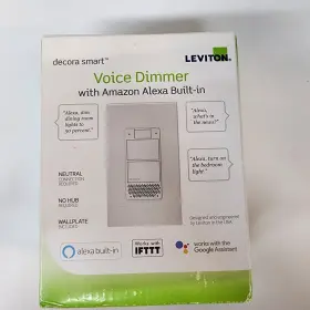 Leviton 078477988978 Decora Smart Wifi Voice Dimmer Amazon Alexa Built-in Dwvaa Switch Home