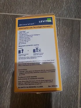 Dh15s-1bz Leviton Dh15s 15a Decora Smart Switch With Homekit Tech 3-way White/almond #2