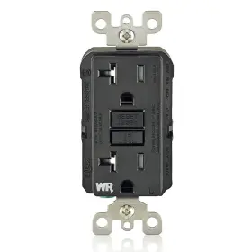 Gfwt2-e Leviton Self-test Smartlockpro Slim Gfci Weather-resistant And 20 Amp Black