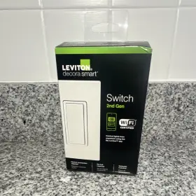 Leviton R02-d215s-1rw Decora Smart Switch 2nd Gen Wi-fi On/off Alexa Google Homekit White