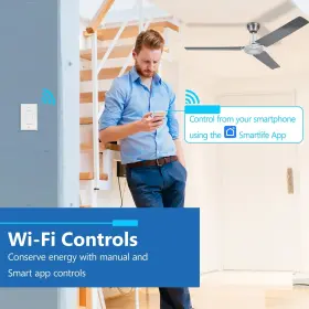 Lider 883951836993 Smart Fan Switch Wi-fi 4-speed Control Single Pole Only 2 #2