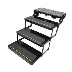 3658373 Lippert Components 25 Series Triple 12v Electric Rv Step Assembly 8 Inch Rise 300 Lbs. Heavy-gauge
