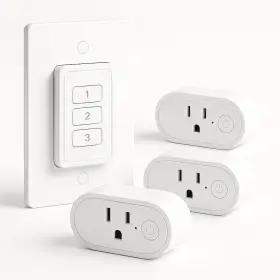 Sp7513q1-us-v3 Loratap Remote Control Outlet Wireless Light Switch With Wall Plate Long Range