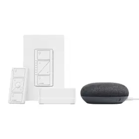 Lutron 784276804530 Smart Lighting Dimmer Switch Starter Kit Google Home Mini Charcoal