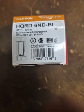 Hqrd-6nd-bi Lutron Homeworks Qs