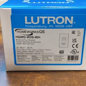 Hqwd-w3s-wh Lutron Decorator Keypad White Wired 24-36v Control Panel