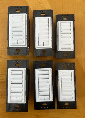 Hqwd-w6brl-sw Lutron Lot Of 6 Homeworks Qs Keypads Free Shipping