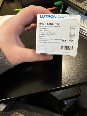 Hrst-8ans-rw Lutron Decorator Rocker Switch Architectural White 120v 8a