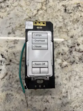 Rrd-hn6brl Lutron Rrd-1h Radio Ra2 Hybrid Keypad White Programs Same As