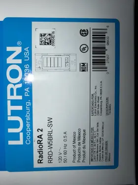 Rrd-w5brl-sw Lutron Wireless Wall-mount Smart Push Button Keypad Switch White
