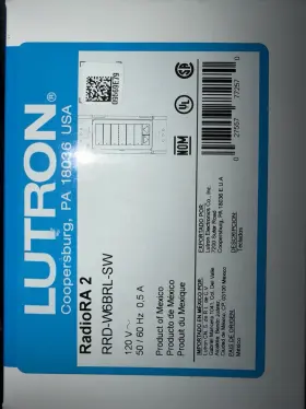 Rrd-w6brl-sw Lutron Wireless Wall-mount Smart Push Button Light Switch Snow Whit
