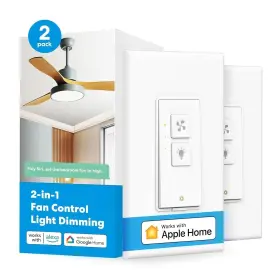 Mfc100 Meross Smart Ceiling Fan Control And Light Dimmer Switch Apple Alexa Google