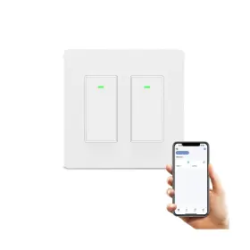 Milfra-025234 Milfra Smart Light Switch 2 Gang Button Double Wifi Switches Sw