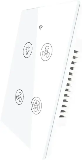Moes 797334600258 Wifi Smart Ceiling Fan Light Wall Switch Life/tuya App White