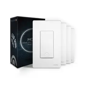 Ws-sr-us-t-wh-4p-ms Moes Smart Light Switch 2.4ghz Wifi Single Pole And 3 Way Wall Switches Compa