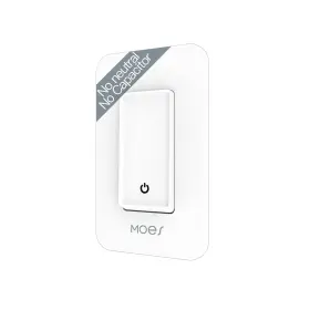 Ws-sy-us-l110-wh-ms Moes Wifi Smart Light Switch No Neutral Wire Capacitor Hub Required