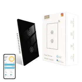 Moes Ws-usd2-bk-ms Dual Dimmer Switch Double For Led Lights Full Range Dimm