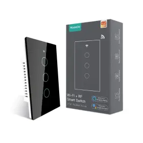Moesgo 680306898343 Wifi Smart Wall Light Switch Glass Panel Multi-control 3 Way