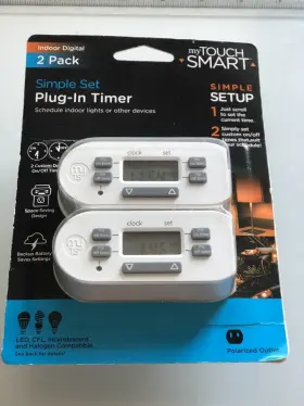 26745 Mytouchsmart Plug-in Timer Indoor Digital 2-pack B