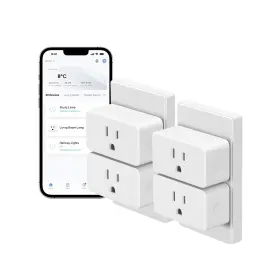 Nsp1 Nivion Nivon Smart Plugs 4 Pack Low-profile Wi-fi Outlet Plug For Home
