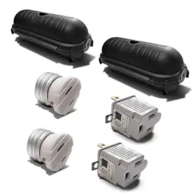 1soktwp Nuvending Ul Listed Light Socket To Plug Screw-in Adapter W. Safety Seal Polarized 2