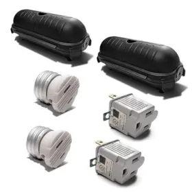 2to3 Nuvending 709327323297 Ul Listed Light Socket To Plug Screw-in Adapter W. Safety Prong