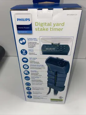Spc1236at Philips Spc1236at/27 Outdoor Rotatable Digital Yard Stake Timer Plug-in With 6 Outlets #3