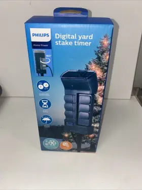 Spc1236at Philips Spc1236at/27 Outdoor Rotatable Digital Yard Stake Timer Plug-in With 6 Outlets