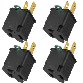 Pjc18-b4 Plugtul 2 Prong To 3 Outlet Adapter Polarized Grounded Converter Wall