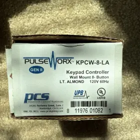 Kpcw-8-la Powerline Control Systems Pcs Pulseworx Upb Wall Controller 8 Button Light Almond