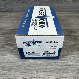 Ws1d-6-w Powerline Control Systems Pcs Pulseworx Upb Led/cfl Dimmer Wall Switch 600w White
