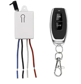 Kr2201f-4 Qiachip Light Switch And Mini Receiver Kit 200ft Rf Range Ac 110v 120v Wirel