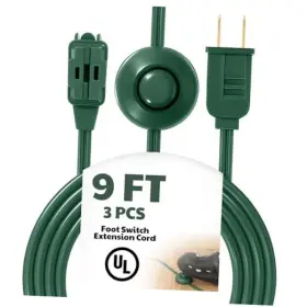 Hat-relaxweex-0993 Relaxweex 9ft Extension Cord Pack Of 3 Pieces Outlets Power With Hand/foot