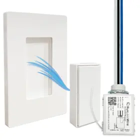 Runlesswire Rw9-mts1kwh Single Pole Magnetic Remote Kit 1 Switch Controls Relay White