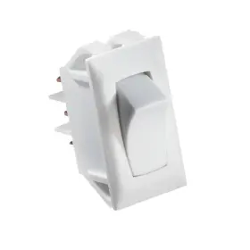 S335 Rv Designer Rocker Switch 10 Amp On / Spdt White Dc Electrical
