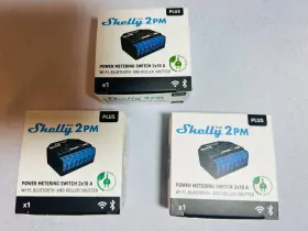 Shelly 800235265031 3x Plus 2pm Power Metering Swtich 2x10 A Wi-fi Bluetooth And Roller Shuttle