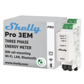 Shelly 800235268100 Pro 3em 120a Wi-fi And Lan 3-phase Smart Energy Meter 2-way Consu