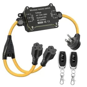 Shenzhenshiyoulanteerkeji 0001td Ac110-250v/20a Waterproof Remote Power 2 Way Ac 110v Control Switch