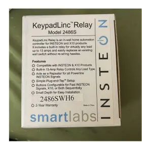 Smartlabs 2486s Keypadlinc Relay In-wall Smart Switch Insteon/x10 White