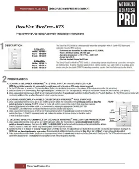 1810899 Somfy Decoflex 1 Channel Rts Wireless Wall Switch Black - New #2