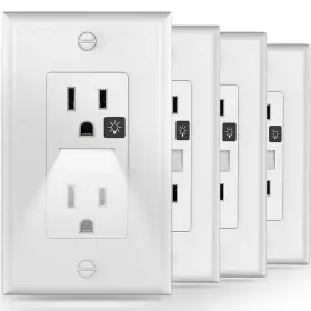 Mg-105 Sozulamp Receptacle Outlet With Night Light 15a 125v Standard Electrical W