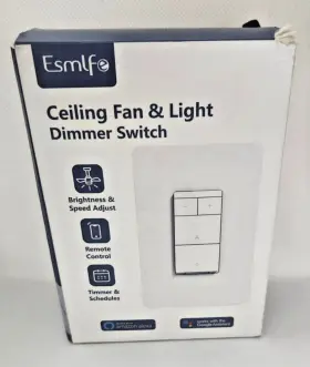 Ds03 Speed Control Esmlf 2 In 1 Smart Ceiling Fan And Dimmer Light Switch Wi-fi