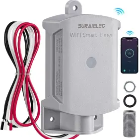 Suraielec Tw02a 35 Amp Wi-fi Smart Timer Switch For Outdoor Electrical Boxes 120v